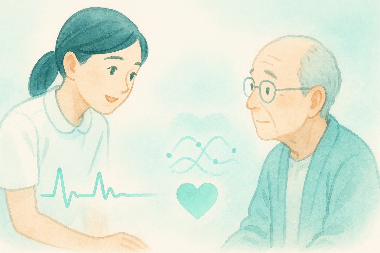 感情理解AIによる医療ケア支援のイメージ